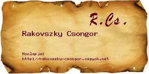 Rakovszky Csongor névjegykártya
