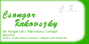 csongor rakovszky business card